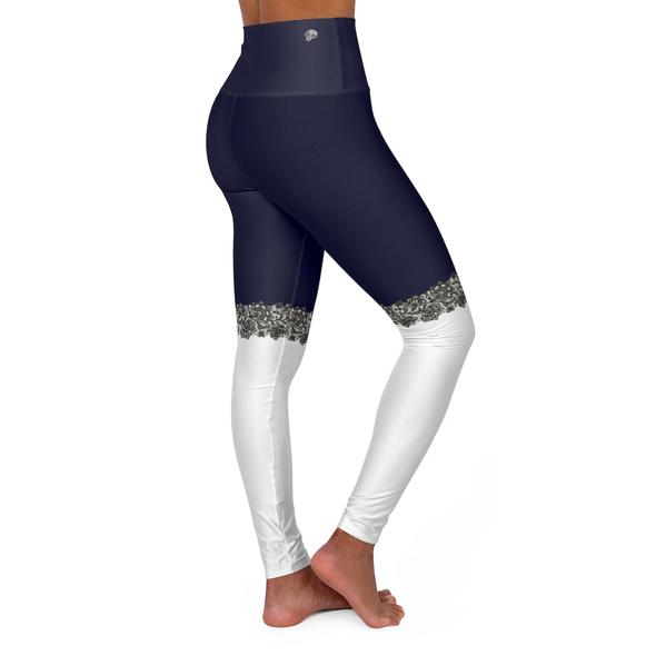 Yoga Exercise Leggings, high waisted, garter pattern, comfortable for working out at the gym or out on the town running errands - by ZombieCandy.org