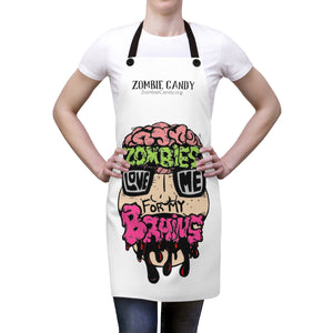 Zombies Love Me For My Brains Apron