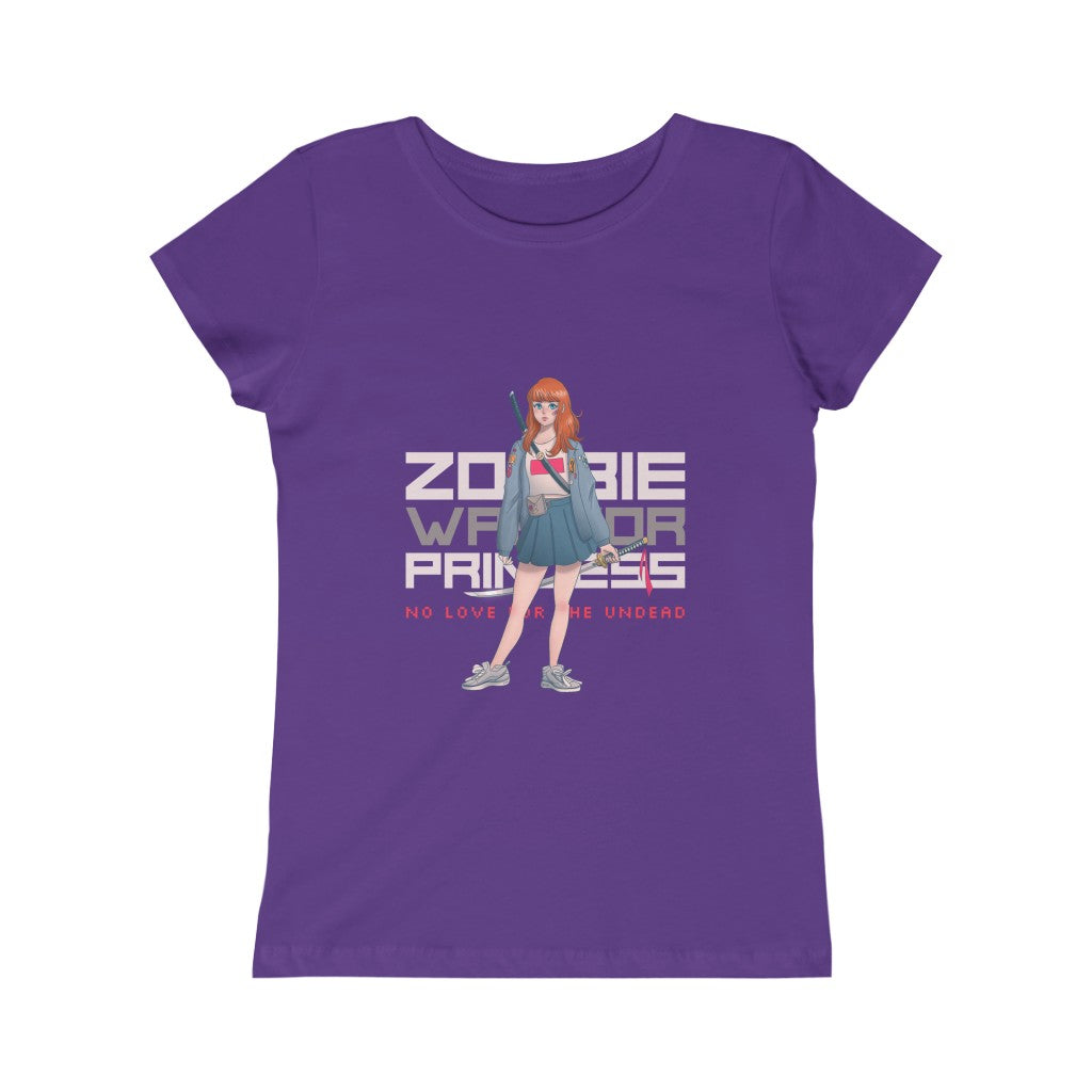 2102.001 Zombie Warrior Princess Manga Girl Princess Tee