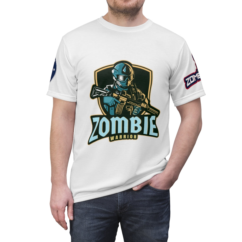 1002.001w Zombie Warrior Unisex AOP Cut & Sew Tee