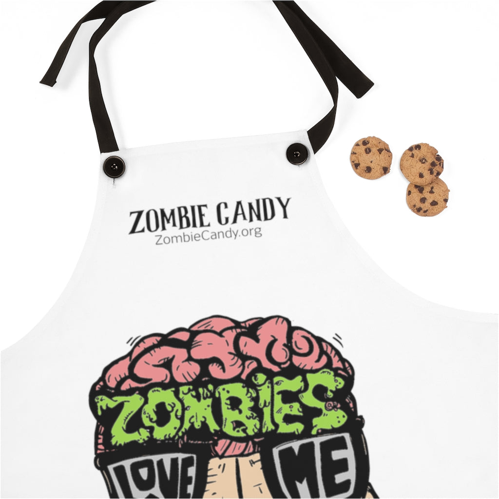 Zombies Love Me For My Brains Apron