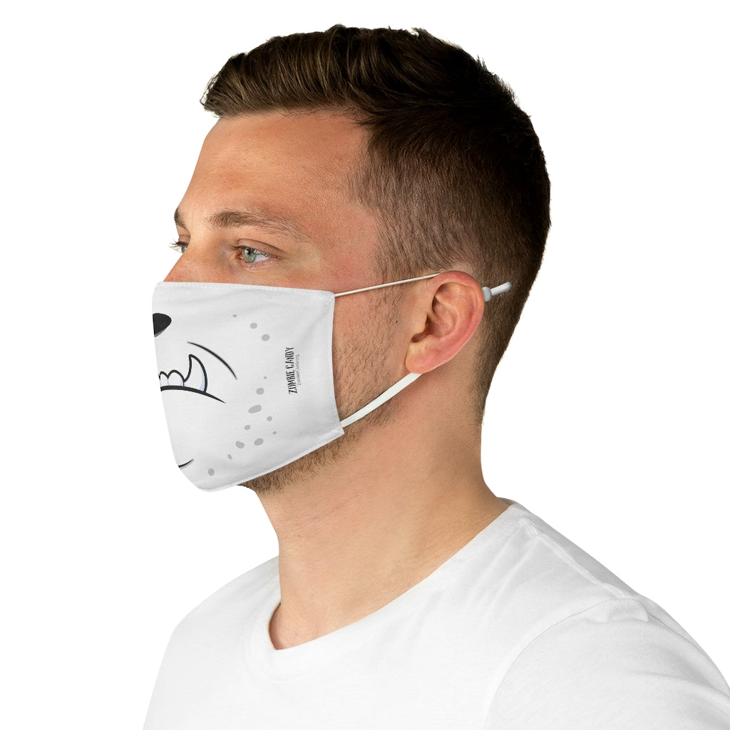 ZC White Fabric Face Mask 001