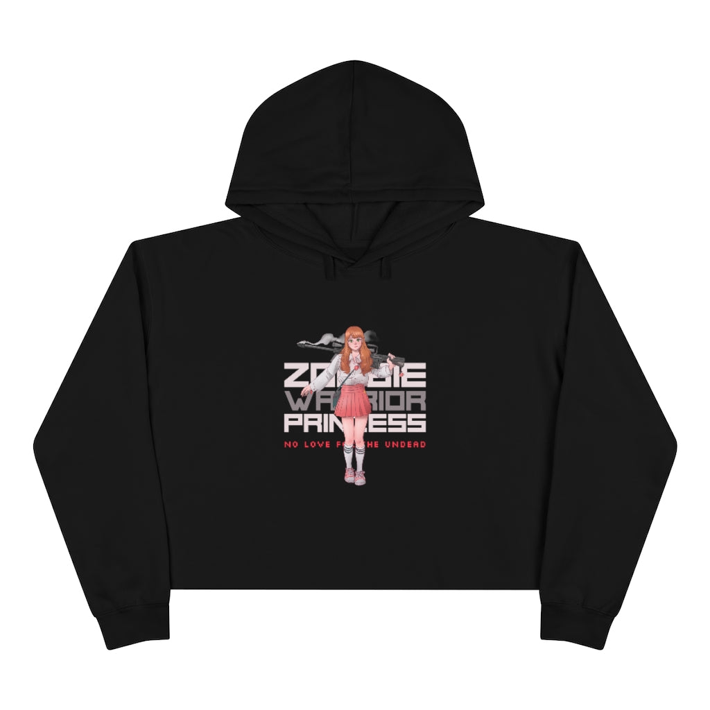 2101.001 Zombie Warrior Princess Manga Girl Crop Hoodie