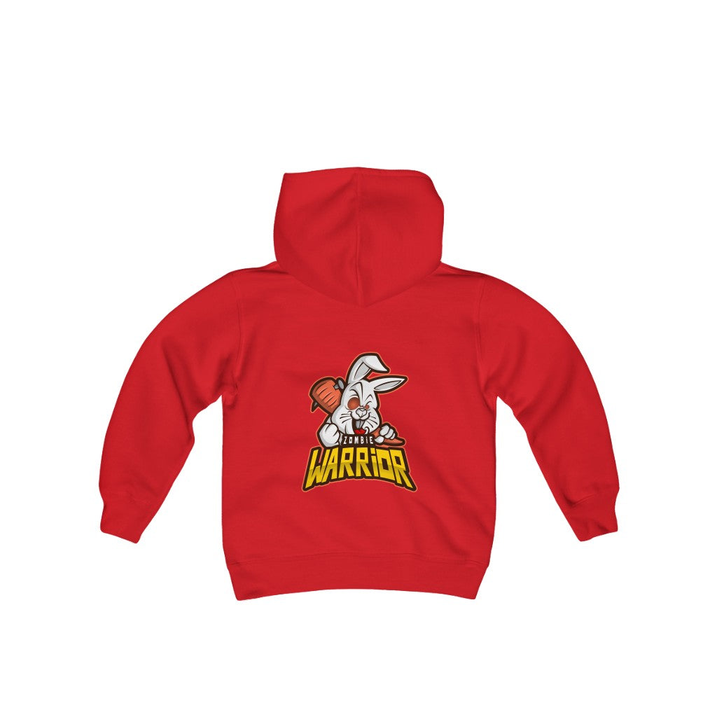 Warrior Bunny Youth Heavy Blend Hooded Sweatshirt (001ab)