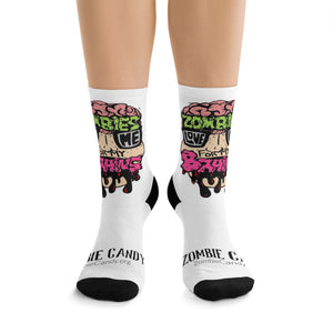 Zombies Love Me For My Brains Socks