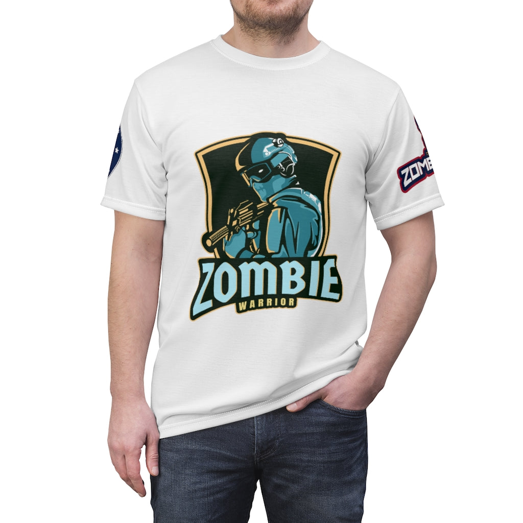 1004.001w Zombie Warrior Unisex AOP Cut & Sew Tee