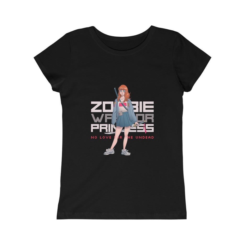 2102.001 Zombie Warrior Princess Manga Girl Princess Tee