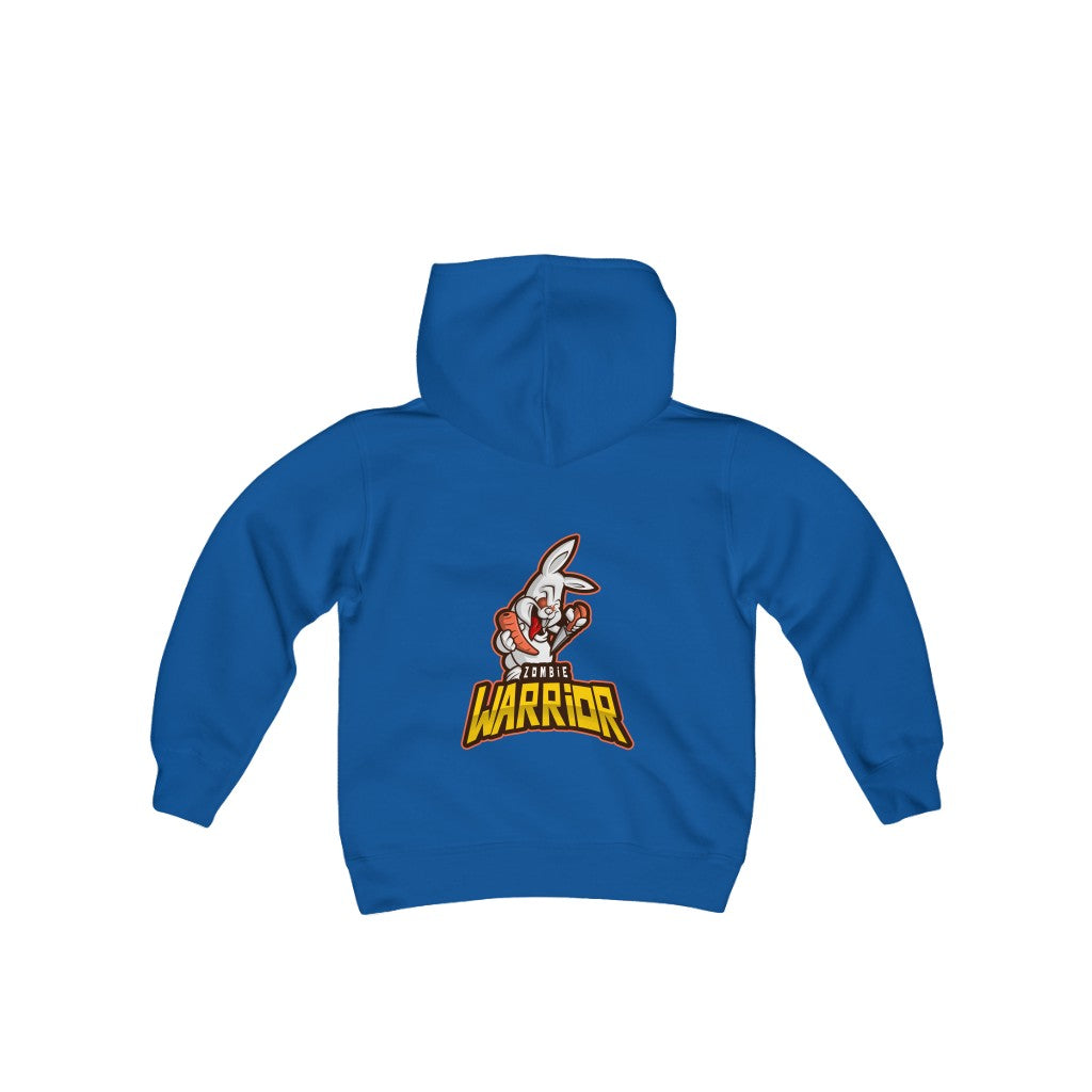 Warrior Bunny Youth Heavy Blend Hooded Sweatshirt (003ab)