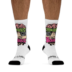 Zombies Love Me For My Brains Socks