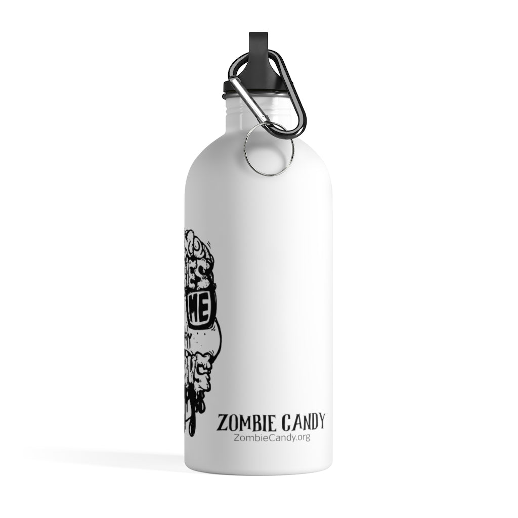 Zombies Love Me For My Brains - Monochrome - Stainless Steel Water Bottle