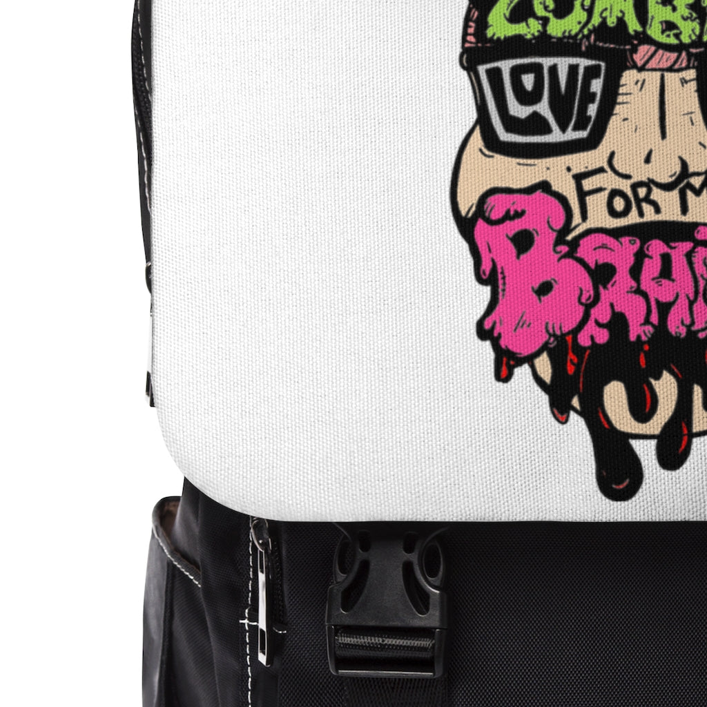 Zombies Love Me For My Brains Unisex Casual Shoulder Backpack