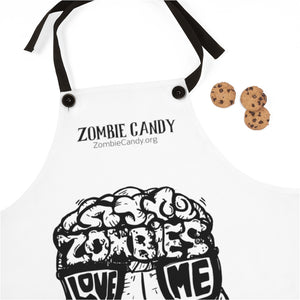 Zombies Love Me For My Brains - Monochrome - Apron