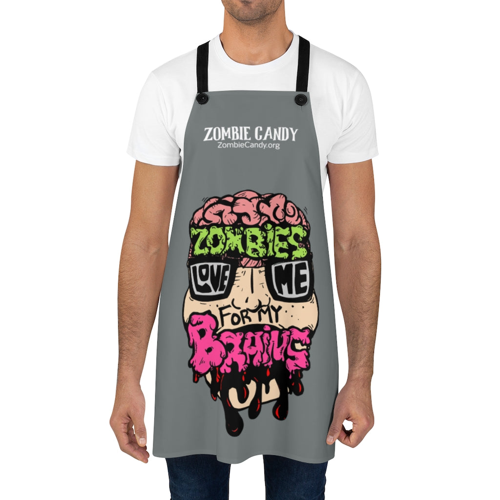 Zombies Love Me For My Brains Apron