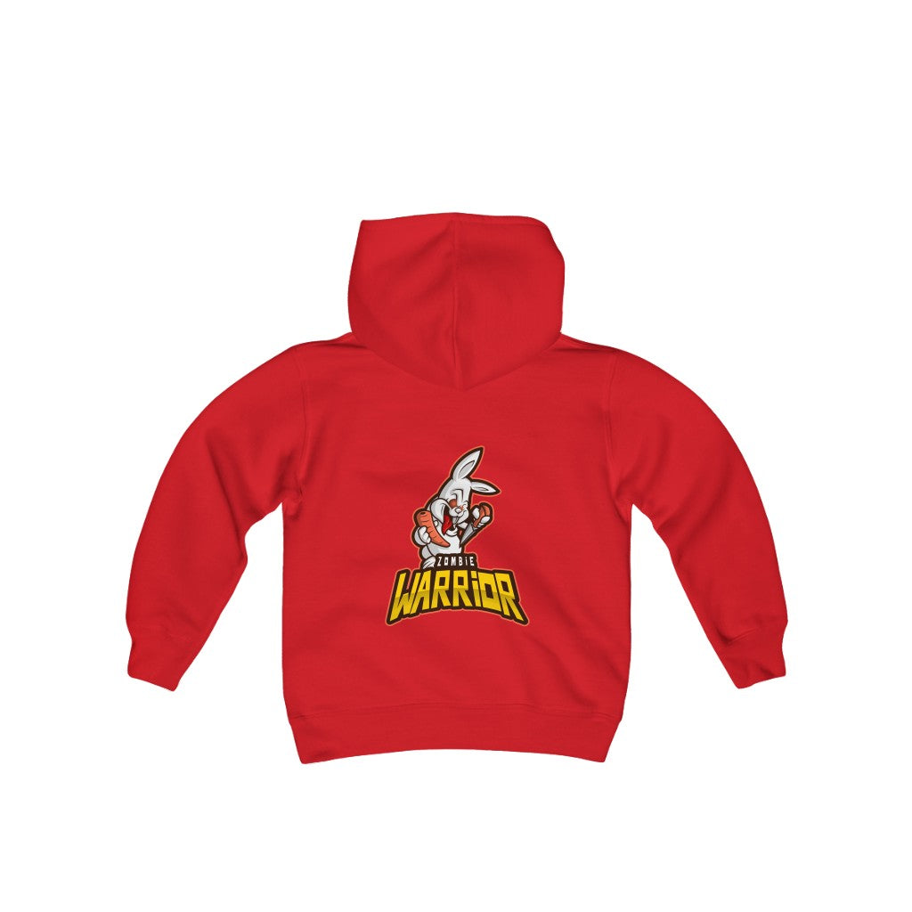 Warrior Bunny Youth Heavy Blend Hooded Sweatshirt (003ab)