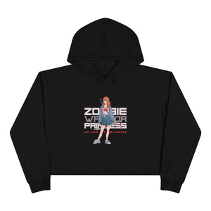 2102.001 Zombie Warrior Princess Manga Girl Crop Hoodie