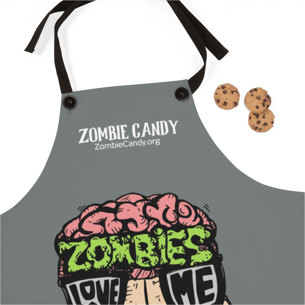 Zombies Love Me For My Brains Apron