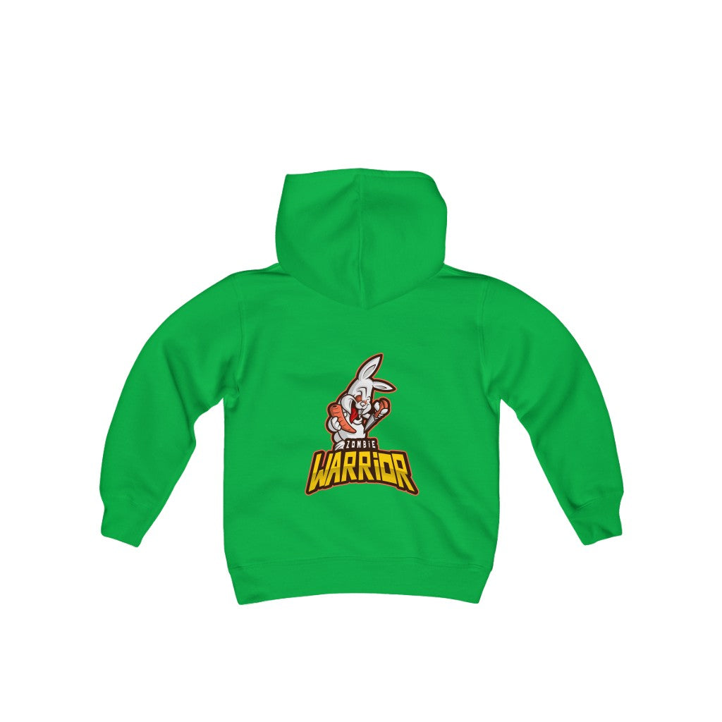 Warrior Bunny Youth Heavy Blend Hooded Sweatshirt (003ab)