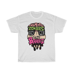 Zombies Love Me For My Brains Unisex Heavy Cotton Tee