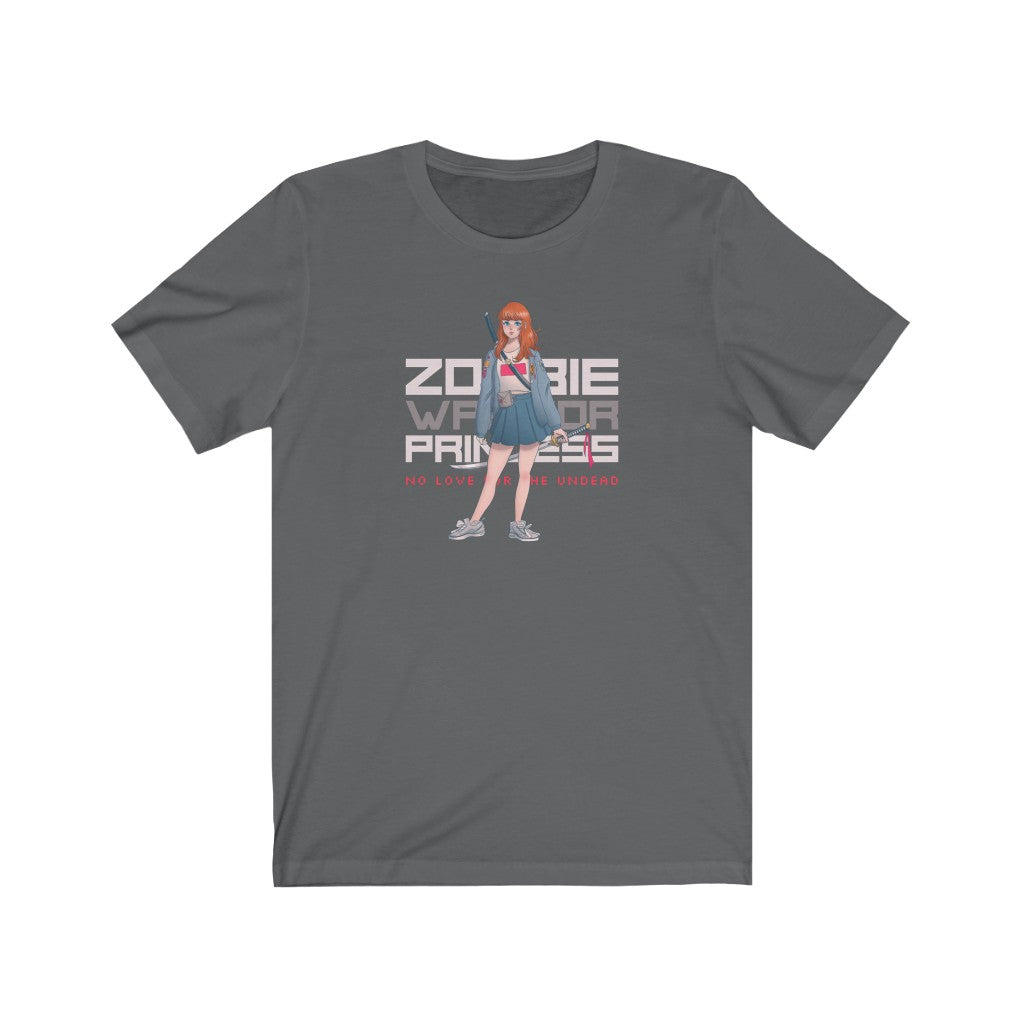 2102.001 Zombie Warrior Princess Manga Girl Jersey Short Sleeve Tee