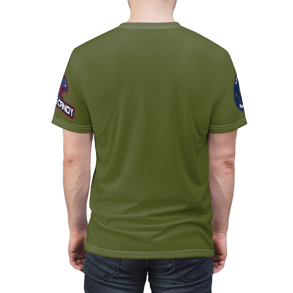 1005.001od Zombie Warrior Unisex AOP Cut & Sew Tee