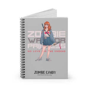 2102.001sv Zombie Warrior Princess Manga Girl Spiral Ruled Line Notebook