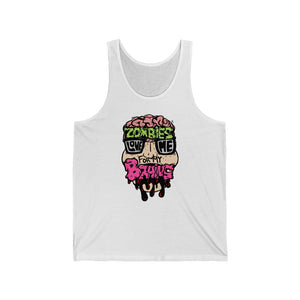 Zombies Love Me For My Brains Unisex Jersey Tank