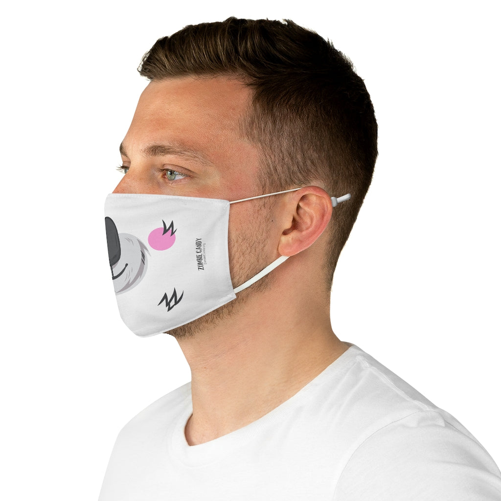 ZC White Fabric Face Mask 004