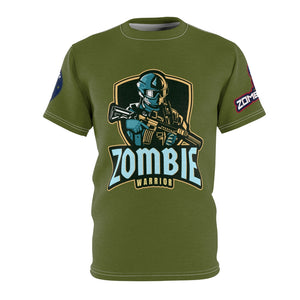 1002.001od Zombie Warrior Unisex AOP Cut & Sew Tee