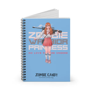 2101.001lb Zombie Warrior Princess Manga Girl Spiral Ruled Line Notebook