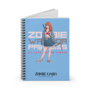 2102.001lb Zombie Warrior Princess Manga Girl Spiral Ruled Line Notebook