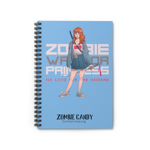 2102.001lb Zombie Warrior Princess Manga Girl Spiral Ruled Line Notebook