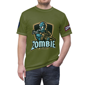 1002.001od Zombie Warrior Unisex AOP Cut & Sew Tee